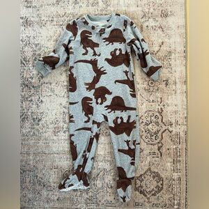 Carter's Gray and Brown Dinosaur Pajama Set